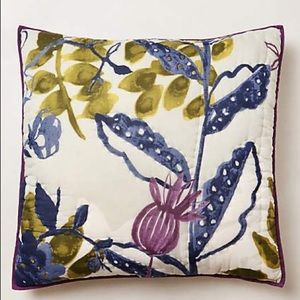 Anthropologie Creature Hideaway Euro Sham Retired